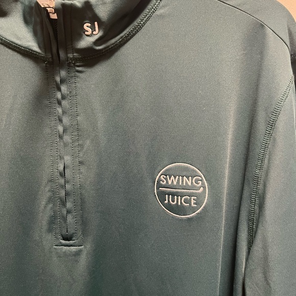 Swing Juice | Men's Long Sleeve 1/4 Zip Green Pullover Sz L - Picture 3 of 8